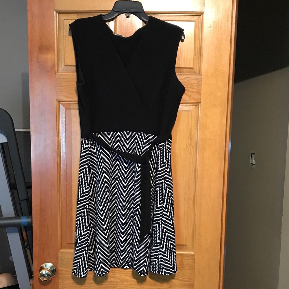 Black and patterned dress